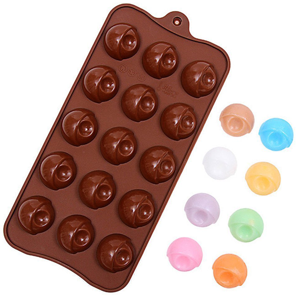 Eye Ball Shaped Silicone Chocolate Mold, 15 Cavity DIY Silicone Chocolate Molds, Cake Decorating Accessories Eye Ball Shaped Silicone Chocolate Mold, 15 Cavity DIY Silicone Chocolate Molds, Cake Decorating Accessories